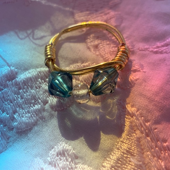 handmade three crystal wire rings! - Picture 3 of 3